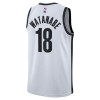 NBA Mænd Trøje Brooklyn Nets Yuta Watanabe 18 2022-23 Nike Association Edition Hvid Swingman